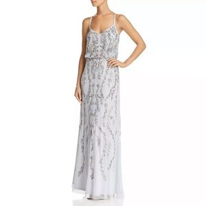 Adrianna Papell NWT light blue formal beaded gown. No alterations.